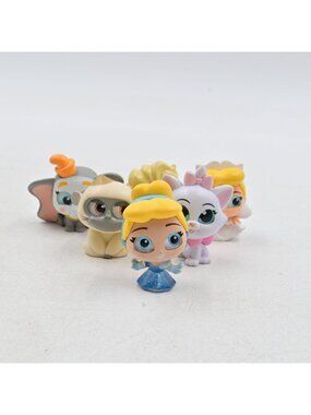 Disney Doorables Miniature Figure Lot of 6 Cinderella Marie Elephant Aristocats